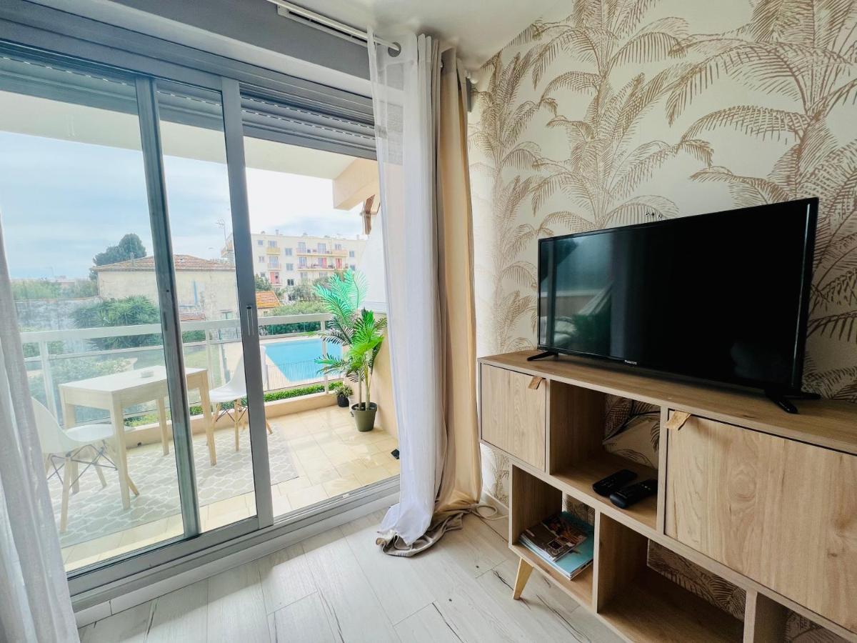 Les Palmiers - Appartement Avec Piscine Proche Plages - Wifi Et Clim Antibes Exterior photo